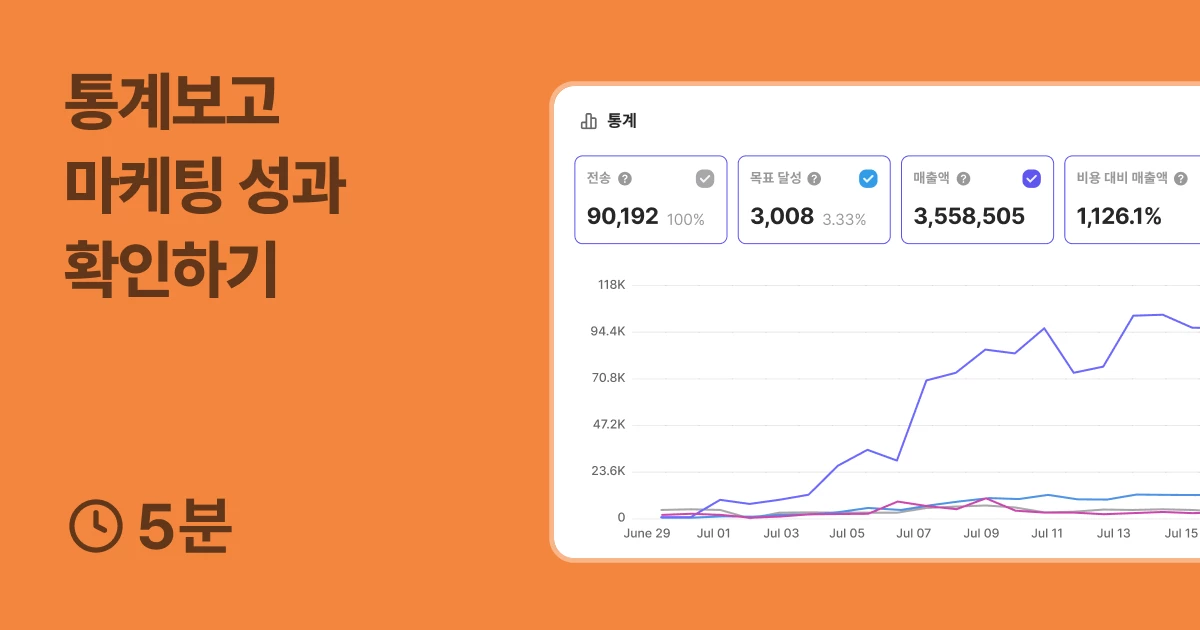 통계보고 마케팅 성과 확인하기