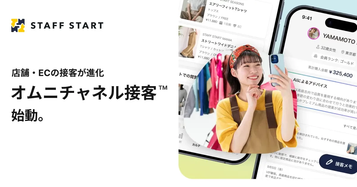 STAFF START(スタッフスタート)|店舗スタッフ接客業務をDX化