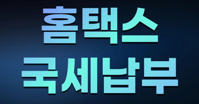 홈택스 국세 납부