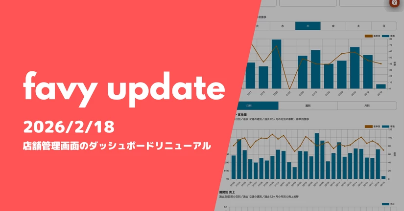 店舗管理画面ダッシュボードのリニューアル