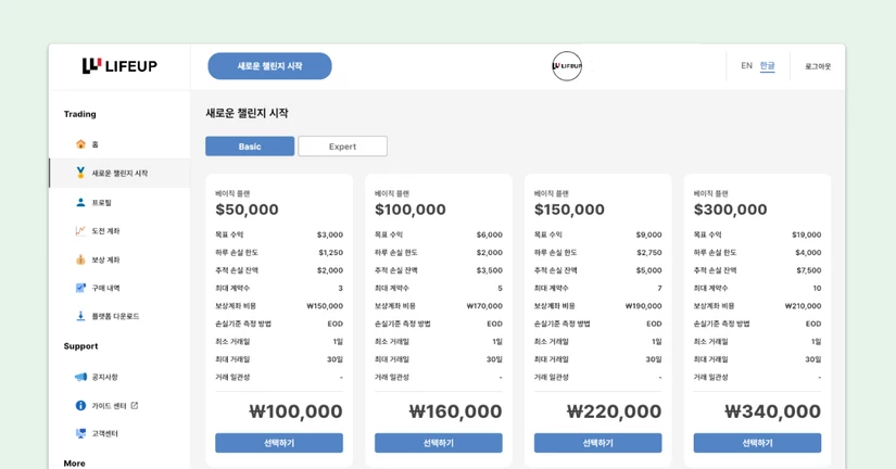 라이프업 대시보드