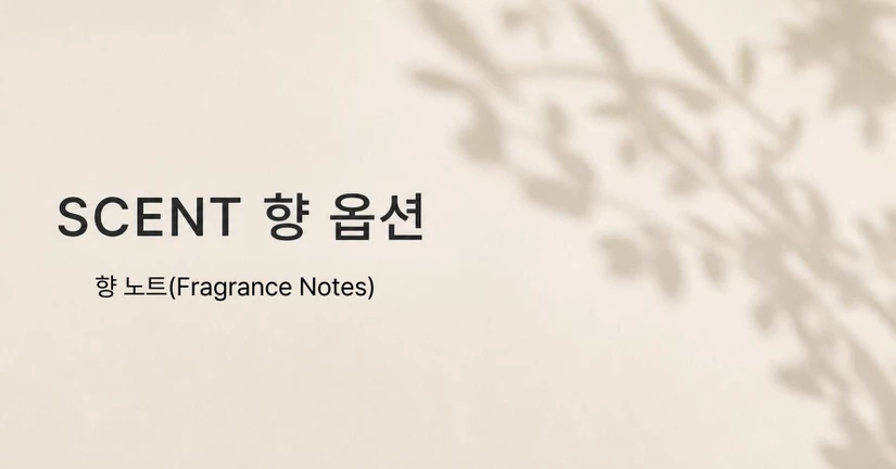SCENT 향 옵션