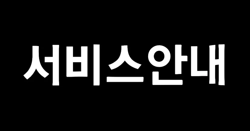 서비스 안내