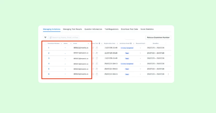Shortened Retention Period of Test Taker Personal Information 