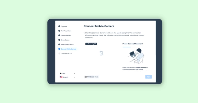 Mobile Camera Connection Improvement for Test Takers