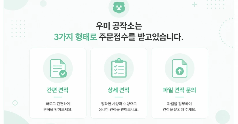 우미 공작소 처음 주문 안내 (초보자용)