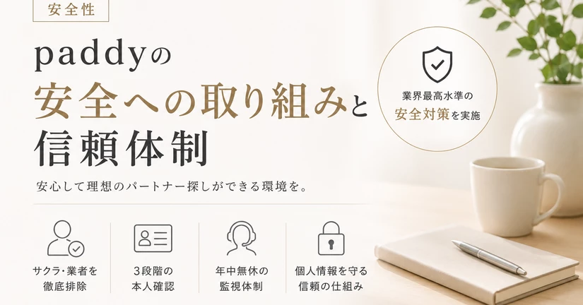 【安全性】paddyの安全への取り組みと信頼体制
