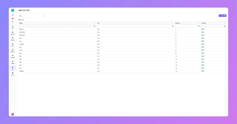 사용자 코드 관리