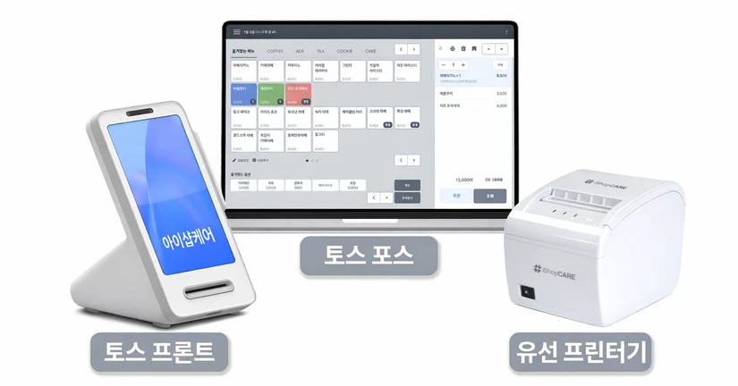 프론트+토스포스+유선프린터 (POS8385)