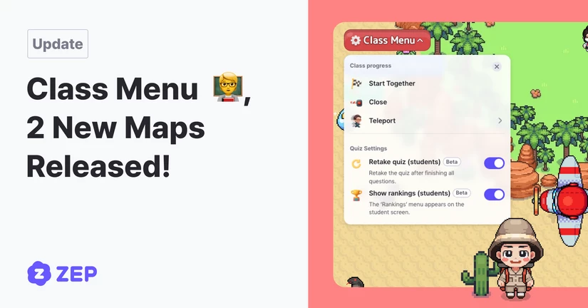 Class Menu Added, 2 New Maps Released!