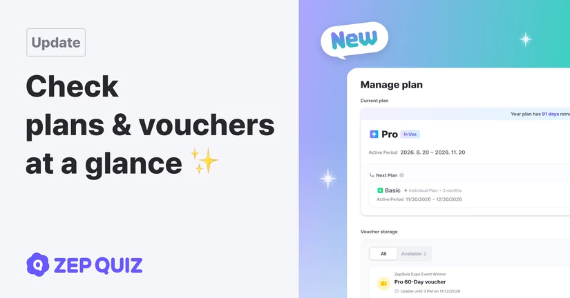 Check plans and vouchers in the Plan Management tab ✨