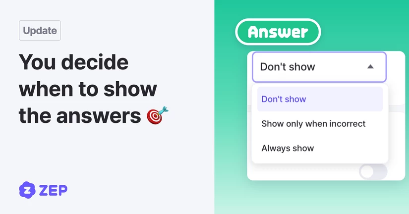 You Decide When to Reveal the Answers 🎯
