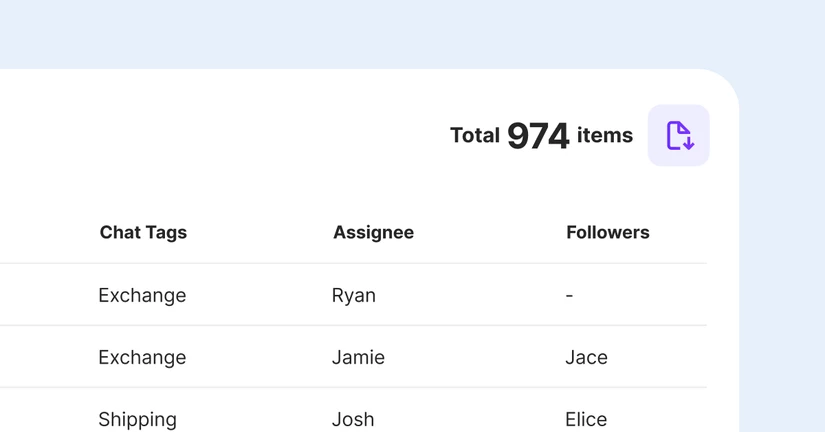 지표별 상담 목록 및 다운로드